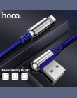 Kabel USB HOCO dla Apple 2.4A szybki kabel do ładowania ze stopu cynku 90 stopni dla Apple iPhone 8 7 6 5 X XS Max XR iPad synch