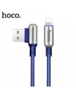 Kabel USB HOCO dla Apple 2.4A szybki kabel do ładowania ze stopu cynku 90 stopni dla Apple iPhone 8 7 6 5 X XS Max XR iPad synch