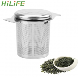 HILIFE z 2 uchwytami zaparzacze do herbaty kosz ze stali nierdzewnej drobnych oczkach sitko do herbaty pokrywy do herbaty i filt