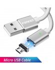 FONKEN kabel magnetyczny 3A kabel Micro USB magnes szybkie ładowanie ładowarka USB kable telefoniczne z systemem Android synchro