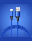 Kabel USB do telefonu iPhone 6 s 6 s 7 8 Plus Xs Max XR X 10 5 5S SE iPad mini Nylon szybka ładowarka przewód danych długi przew