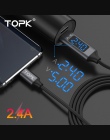 TOPK D-Line2 kabel Micro USB napięcia i prądu synchronizacja danych USB kabel do Samsung Xiaomi Huawei kabel Microusb