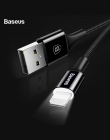 Baseus oświetlenie kabel USB do telefonu iPhone X XS Max XR 8 7 6 6 s Plus 5 5S SE iPad szybkie ładowanie ładowarka przewód dany