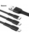 Baseus kabel USB do ładowania iphone'a ładowarka kabel do transmisji danych USB typu C typu c kabel Micro USB kabel do Androida 