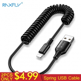 RAXFLY wiosna kabel USB do telefonu iPhone XS XR USB typu C kabel Micro USB do Samsung Xiaomi drutu do ładowania oświetlenie do 
