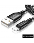 RAXFLY wiosna kabel USB do telefonu iPhone XS XR USB typu C kabel Micro USB do Samsung Xiaomi drutu do ładowania oświetlenie do 