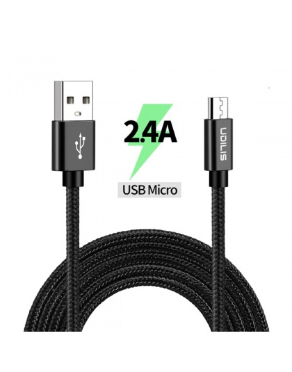 Kabel Micro USB do ładowania, Udilis pleciony Heavy Duty mikro szybka ładowarka USB kabel przewód do ładowania do Samsung xiaomi