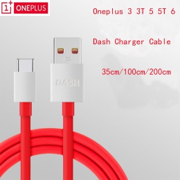 Oryginalny Oneplus 6 T kabel ładowarki Dash kabel Usb typu C szybkie czerwony 35/100/200 cm moc ładowania kabel do transmisji da