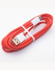 Oryginalny Oneplus 6 T kabel ładowarki Dash kabel Usb typu C szybkie czerwony 35/100/200 cm moc ładowania kabel do transmisji da