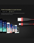 FLOVEME o wysokiej wytrzymałości kabel USB do iphone'a, 5 V/2A do ładowania danych synchronizacji 1 m 2 m pleciony telefon kabel