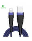 FLOVEME o wysokiej wytrzymałości kabel USB do iphone'a, 5 V/2A do ładowania danych synchronizacji 1 m 2 m pleciony telefon kabel