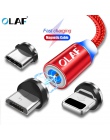 OLAF 1 M magnetyczny kabel ładowania, kabel Micro USB do iPhone XR XS Max X magnes ładowarka kabel USB typu C ładowania LED prze