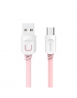 USAMS kabel Micro Usb oryginalny kabel do transmisji danych 1 m akcesoria do telefonów komórkowych microusb kable do Samsung xia