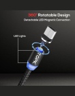 TOPK RLine3 LED magnetyczny micro USB kabel do Samsung Xiaomi Huawei telefonów komórkowych z systemem Android szybkie ładowanie 