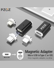PZOZ kabel adaptera magnetycznego adaptera Micro usb szybkie ładowanie telefonu Microusb typu C magnes ładowarka usb c dla iphon