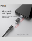 PZOZ kabel adaptera magnetycznego adaptera Micro usb szybkie ładowanie telefonu Microusb typu C magnes ładowarka usb c dla iphon