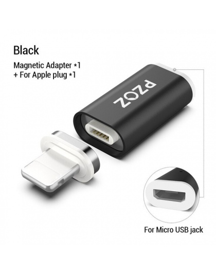 PZOZ kabel adaptera magnetycznego adaptera Micro usb szybkie ładowanie telefonu Microusb typu C magnes ładowarka usb c dla iphon