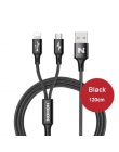 Oryginalny NOHON 3 w 1 kabel USB do iPhone 8X7 6 6 S Plus 5 5S Samsung Xiaomi lenovo 2 w 1 Micro typ C szybkie kable do ładowani