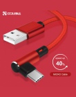 Coolreall kabel USB typu C 90 stopni szybkie ładowanie usb c kabel do Xiaomi A2 Huawei samsung samsung S10 S9 S8 danych kabel