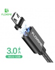 FLOVEME magnetyczny micro USB kabel 3A szybkie ładowanie 1 M LED kabel magnetyczny do ładowania dla Xiaomi 4X Huawei P8 Lite dan