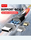 SIKAI 3A magnetyczny ładowanie kabel Micro USB C 3 w 1 dla iPhone magnes z systemem Android synchronizacji danych szybkie ładowa