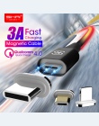 SIKAI 3A magnetyczny ładowanie kabel Micro USB C 3 w 1 dla iPhone magnes z systemem Android synchronizacji danych szybkie ładowa