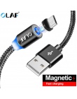 Olaf kabel magnetyczny nylonowe splecione micro USB magnes kabel do Huawei do ładowania danych kabel do Xiaomi Samsung telefonu 