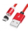 Olaf kabel magnetyczny nylonowe splecione micro USB magnes kabel do Huawei do ładowania danych kabel do Xiaomi Samsung telefonu 