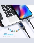 Wyświetlacz Led cyfrowy mi cro Kabel Usb typu C 3A szybkie szybkie ładowanie QC 3.0 Kabel Kabel dla Xiao mi mi 9 8 SE uwaga 7 ka