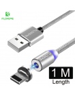 FLOVEME 1 M 2 M LED magnetyczny kabel USB Micro USB/typ C/dla Apple iPhone X XS Max kabel magnetyczny do ładowania do Samsung Xi