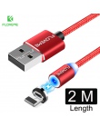 FLOVEME 1 M 2 M LED magnetyczny kabel USB Micro USB/typ C/dla Apple iPhone X XS Max kabel magnetyczny do ładowania do Samsung Xi