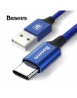 Baseus kabel USB typu C do Samsung Galaxy Note8 S8 S9 Plus telefon komórkowy szybki kabel do ładowania 3A typu C kabel USB dla O