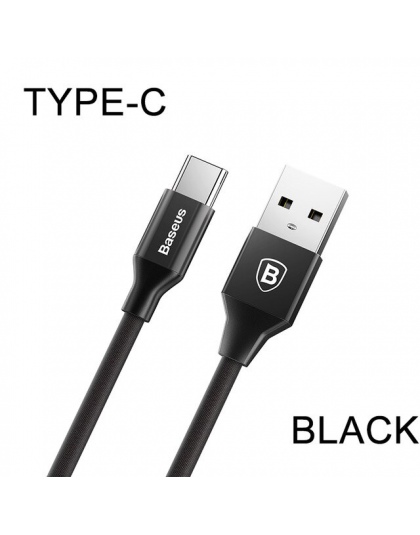 Baseus kabel USB typu C do Samsung Galaxy Note8 S8 S9 Plus telefon komórkowy szybki kabel do ładowania 3A typu C kabel USB dla O