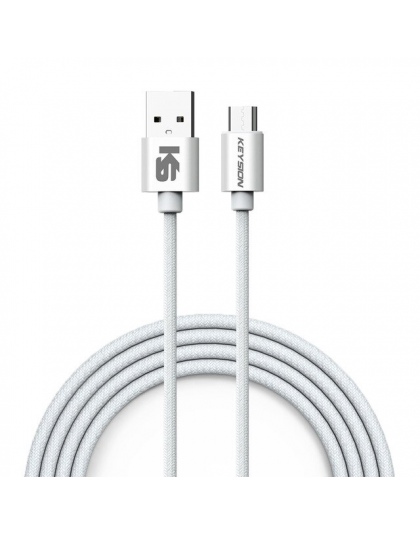 KEYSION kabel Micro USB 2a Nylon szybkie ładowanie USB kabel do transmisji danych dla Samsung Xiaomi LG tabletu z systemem Andro