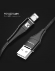 FLOVEME LED Micro USB kabel do Samsung S7 S6 krawędzi 1 m oświetlenie USB do ładowania danych ładowarka kabel do Xiaomi Redmi 4X