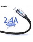 Baseus 2.4A oświetlenie kabel USB dla iPhone Xs Max Xr X S 8 7 6 5S iPad szybka kabel danych do ładowania ładowarka przewód komó