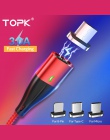 TOPK 1 M QC3.0 USB C kabel magnetyczny typu C szybki kabel do ładowania dla iphone x Max 8 7 6 Plus Samsung xiaomi Huawei kabel 