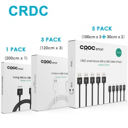 CRDC kabel Micro USB 2A 1/3/5 szybkie ładowanie szybka synchronizacja danych ładowania telefonu komórkowego z systemem Android k