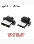 Okrągły kabel magnetyczny typ wtyczki C Micro USB C wtyczki szybkie ładowanie telefonu Microusb typu C magnes ładowarka wtyczka 