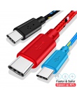Kabel USB typu C 1 M 2 M 3 M szybkiego ładowania typu C przewód danych kabel do ładowania samsung S9 pocophone F1 telefon komórk