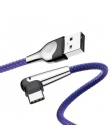 Baseus kabel USB typu C 90 stopni USB-C ładowarka szybkie ładowanie USBC typu c kabel do Samsung S10 S9 s8 Oneplus 6 t 6 Xiao mi