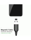 NOHON LED magnetyczny kabel do ładowania do synchronizacji danych oświetlenie dla iPhone X 7 8 6 XS MAX Micro USB typu C do Sams