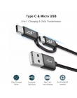 A.S 2 w 1 USB C kabel typu C kabel Micro USB szybkie ładowanie kabel USB typu C do samsung Galaxy S9 S8 uwaga 8 Xiaomi Huawei QC