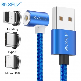 RAXFLY L-TYPE magnetyczny ładowania USB kabel do Xiaomi Redmi Note 7 4X oświetlenia, aby za pomocą magnesu USB przewód ładowania