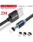 USLION LED kabel magnetyczny kabel Micro USB typu C dla Huawei Mate 20 Pro Samsung szybkie ładowanie magnes ładowarka dla iPhone