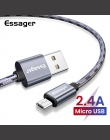 Essager Micro USB kabel do Samsung Xiaomi szybkie ładowanie danych przewód ładowarki przewód z systemem Android Micro USB kabel 