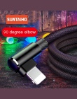 Suntaiho przewód USB z wtyczką kątową 90° dla iPhone XS Max XR X 6 s 7 8 plus 2A szybki kabel do ładowania do oświetlenia iPad ł