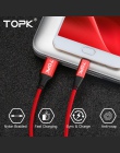 TOPK kabel Micro USB szybkie ładowanie Ultra wytrzymałego nylonu pleciony aluminiowa obudowa do synchronizacji danych kabel do X