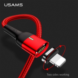 Kabel magnetyczny dla iPhone 6 7 8 X XR XS Max kabel USB do ładowania, USAMS magnes telefon kabel dla iPhone przewód szybkoładuj