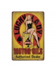 Olej silnikowy opona metalowa tablica Vintage cyny znak ściana Bar Pub sklep garaż Home Art Decor żelaza malowanie A-3503